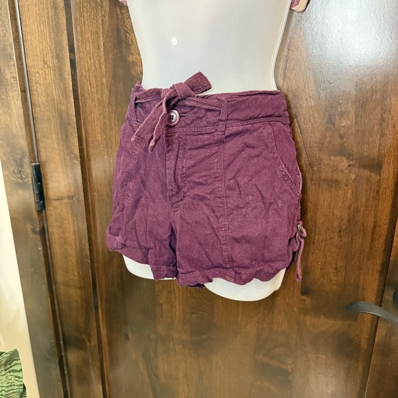 Maurices Outfit Purple plaid button down W Purple shorts Size M top 9/10 bottom - Picture 4 of 16